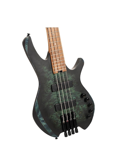 Cort Space4sdg Headless 4 Telli Bas Gitar - Star Dust Green Profesyonel Space Serisi Hafif Gövde, Özel Köprü Sistemi, Aktif Eq Ve Göz Alıcı Kristal Bitiş