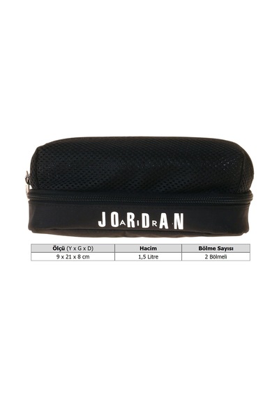 Jordan Air Houston Black Erkek Çocuk Siyah Üç Gözlü Kalemlik/kalem Çantası - Q3175