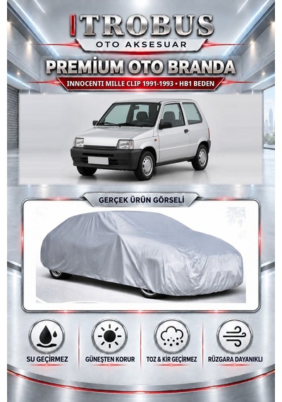 Innocenti Mille Clip 1991-1993 Uyumlu Premium Araba Brandası Oto Branda Hb1 Beden