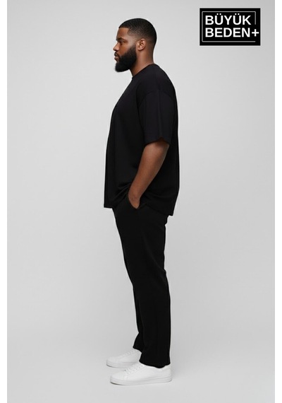 Superlife Büyük Beden Erkek Basic Tişört Pamuklu Düz T-shirt 3xl-6xl Spr26bts510 Siyah Superlife Büyük Beden Erkek Basic Tişört Pamuklu Düz T-shirt 3xl-6xl Spr26bts510 Siyah