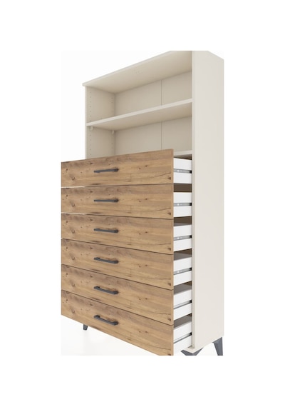 Arges Dolap 2 Raflı 6 Çekmeceli 88x30x163 Aytaşı-çam Aytaşı