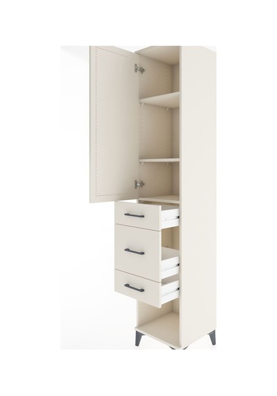 Hyperion Dolap 3 Raflı 3 Çekmeceli Tek Kapaklı 44x44x221 Aytaşı-aytaşı Aytası