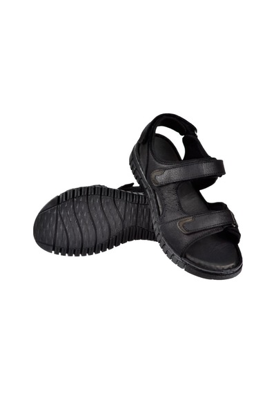 Forelli Hakiki Deri Comfort Cırtlı Kadın Sandalet For-38506 Siyah Nubuk-siyah Nubuk Siyah