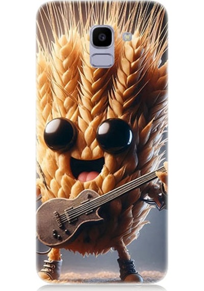 Samsung Galaxy J6 Uyumlu Gitar Buğdayı Desenli Silikon Kılıf