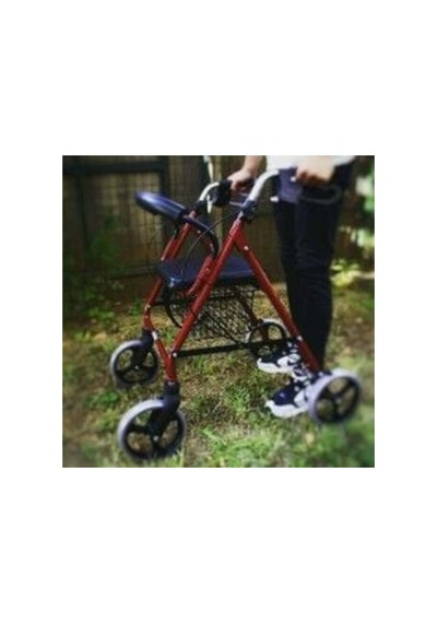 Tekerlekli, Frenli, Oturaklı, Sepetli, Hasta Yardım Yürümeç Rollator Poylin