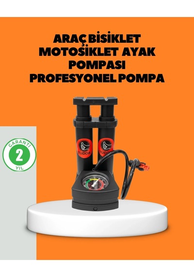 Ayaklı Bisiklet Pompası Basınç Göstergeli Çok Amaçlı 1 Adet