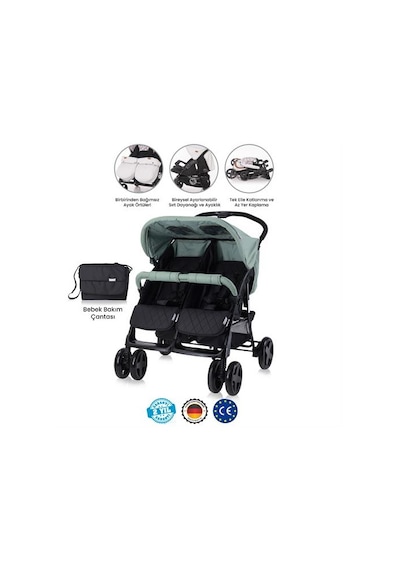 Lorelli Twin İkiz Bebek Arabası Green Bay