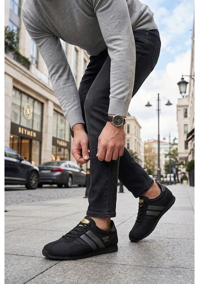 Lescon Nova 2 Rahat Hafif Sneakers Erkek Spor Ayakkabı Siyah