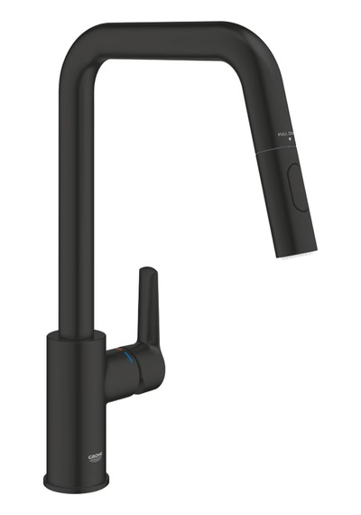 Grohe Start Tek Kumandalı Eviye Bataryası Spiralli 2f 30619000 Muadili 30632000 Mat Siyah