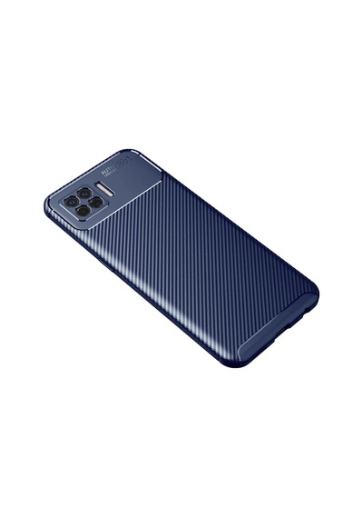 Newface Oppo A73 Kılıf Auto Focus Karbon Kapak - Lacivert