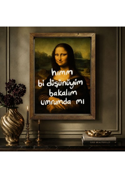 Bk Gift Vintage Klasik Sanat Esprili Sözlü Masif Ahşap Çerçeveli Dekoratif Tablo - 20