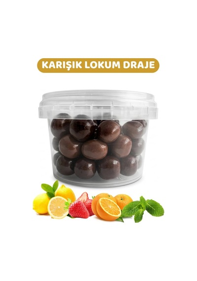 Lokumani Karışık Aromalı Lokum Draje Limon,çilek,portakal,nane 150 Gr 38'li Paket