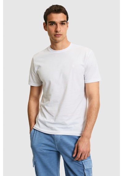 U.s. Polo Assn. Erkek Beyaz Tişört Basic 50326953-vr013