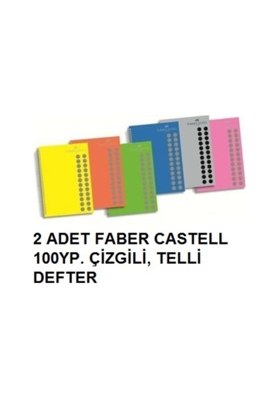 100yp. Çizgili 2 Adet Sipralli Defter