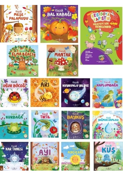 İş Kültür 16 Kitap Doğanın Eşsiz Hikayeleri- Kes Boya Yapıştır Etkinlik Kitabı Hediyeli