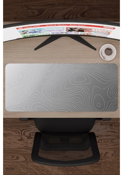 Topography Kaymaz Dikişli Kauçuk Oyuncu Mousepad V2 - 70x30 Xl Gaming Mouse Pad Fare Altlığı