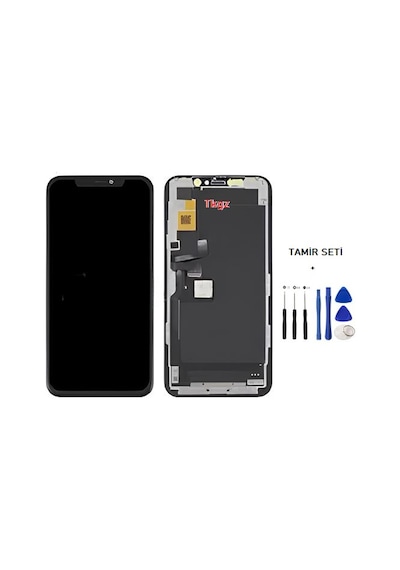 Tkgz Apple Uyumlu iPhone 11 Pro Lcd Ekran Dokunmatik -a- Kalite Jk Marka + Tamir Seti