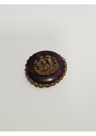 Cameo Broş Yaka İğnesi 024 Kahverengi