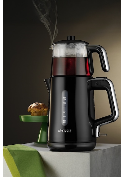 Aryıldız Tea Perfect Çay Makinesi Siyah-krom