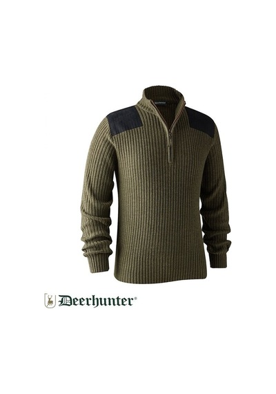 Deerhunter Rogaland Yarım Fermuarlı Yeşil Kazak 2xl