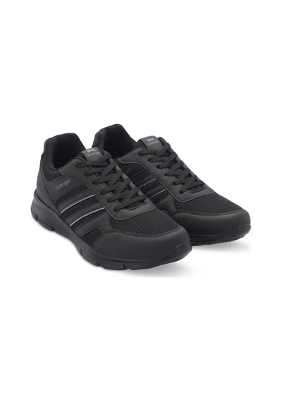 Slazenger Efrat Büyük Beden Erkek Sneaker Ayakkabı Siyah / Siyah