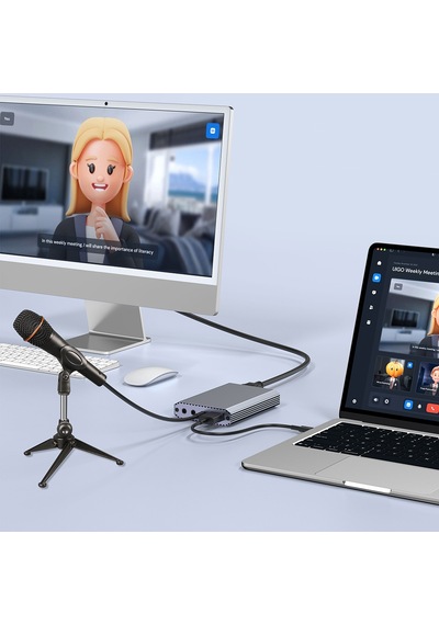 Go Des Gd-6908 Hdtv Ses Ve Video Adaptörü Usb-a/hdmi/3.5mm/4k Ultra Hd 60hz Gri