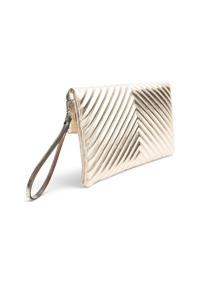 Silver Polo Altın - Altın Kapitone V Kadın Portföy Ve Clutch El Çantası Sp1134