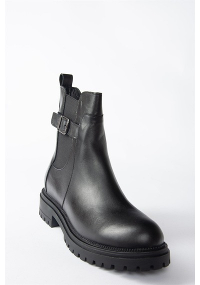 Fox Shoes Siyah Hakiki Deri Günlük Kadın Bot N555257203 Siyah