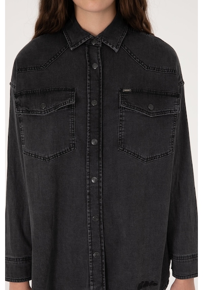U.s. Polo Assn. Kadın Siyah Gömlek Jean 50304311-dn0027 Siyah