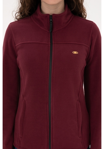 U.S. Polo Assn. Kadın Bordo Fermuarlı Dik Yaka Polar Sweatshirt 50316729-VR177