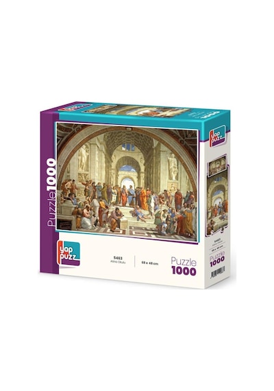 Atina Okulu Ve Hayvanlar Alemi İkili Set - 1000 + 500 Parça İkili Puzzle Seti