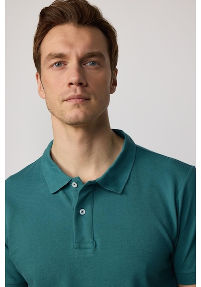 Tudors Erkek Slim Fit Dar Kesim Düz Pike Mavi Polo Yaka Tişört-30572-Haki Tudors Erkek Slim Fit Dar Kesim Düz Pike Mavi Polo Yaka Tişört-30572-Haki