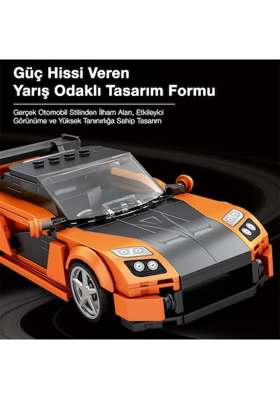 Reobrix Creator 804 Mazda Rx-7 Spor Araba Yaratıcı Yapı Blok Seti Building Blocks - 367 Parça