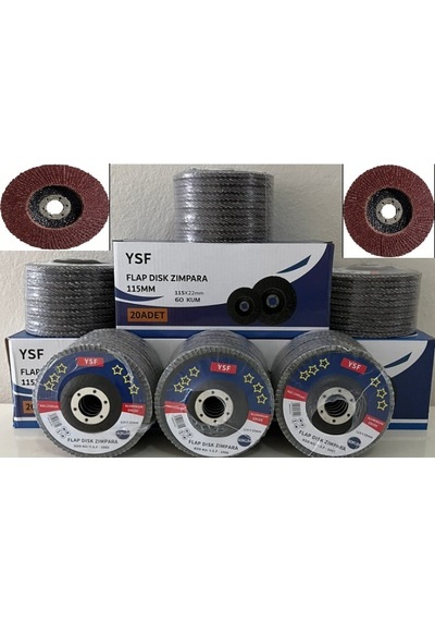 YSF Flap Disk 80 Kum 115 x 22 MM 20 Adet YSF Flap Disk 80 Kum 115 x 22 MM 20 Adet