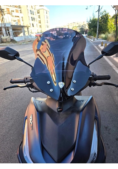 Motocam Kuba Vizy 50 Ön Cam 2025-2026 Model 43cm Siyah Renkli Sportif