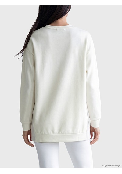 Lcw Everyday Bej Oversize Soft Touch Kadın Tunik