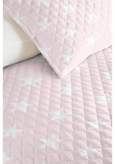 Evimde Bambaşka Yıldız Pembe Kız Çocuk Dekoratif Pike Takımı - Minimal Desenli Bebek Odası Yatak Örtüsü - 160x220 CM Evimde Bambaşka Yıldız Pembe Kız Çocuk Dekoratif Pike Takımı - Minimal Desenli Bebek Odası Yatak Örtüsü - 160x220 CM