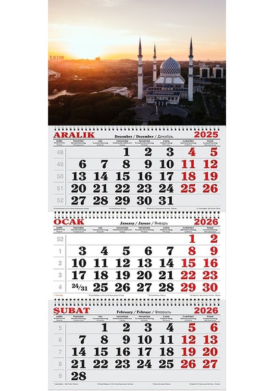 2026 Yılı Gemici Takvimi-şeyh Zayed Camii