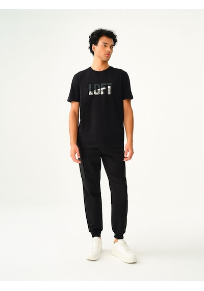 LOFT Regular Fit Erkek Eşofman Altı Lf2036495 Q1.v1 Siyah