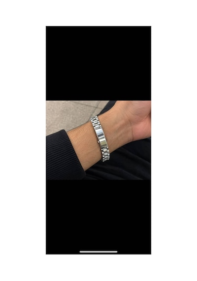 Çelik Zincir Model Bileklik Gri - 920022853 Gri