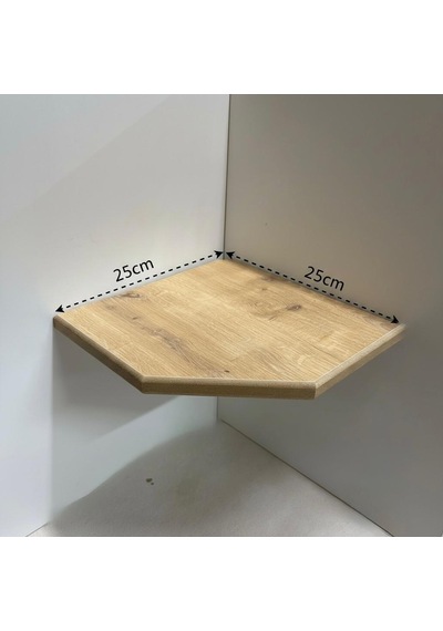 Çok Amaçlı Köşe Raf Safir Meşe Mdf