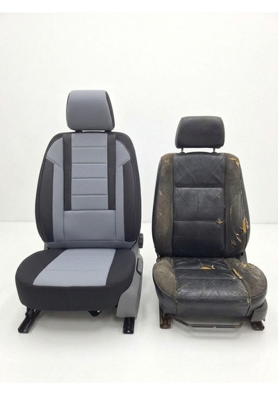 Favori Serisi Gri Renault Express İle Uyumlu Tam Set Oto Koltuk Kılıfı Arka Koltuk 2+1