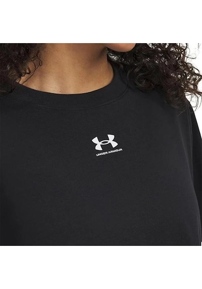 Under Armour Rival Boxy Solid Kadın Siyah Tişört