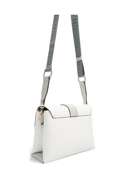 Silver & Polo Silver Polo Beyaz - A.gri Logolu Kadın Çapraz Çanta Sp1287