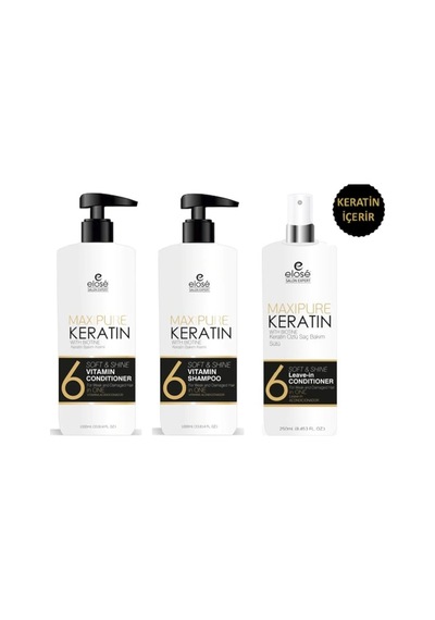 Elose Keratin Seti - Şampuan 1 L + Krem 1 L + Süt 250 ML