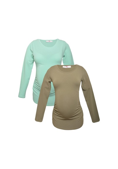 Luvmabelly Myra2306 2307 Hamile Tshirt Seti-mint
