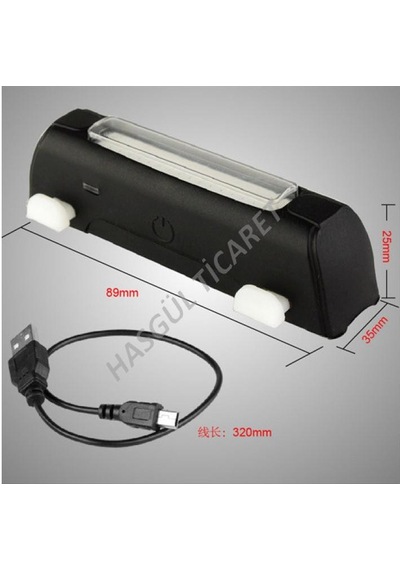Hsgl Bisiklet Comet Usb 120 Lümen Güçlü Fonksiyonlu Far Mavi - Beyaz