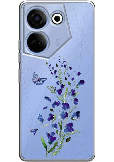 Ceptecepnet Tecno Camon 20 / 20 Pro İle Uyumlu Özel Tasarım Baskılı Kamera Korumalı Şeffaf Telefon Kılıfı 3