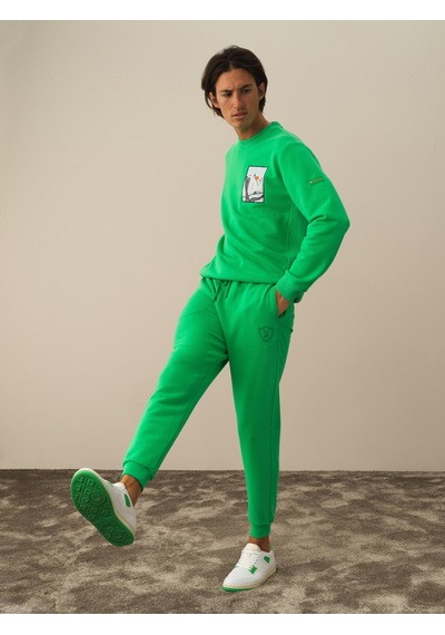 Xint Yeşil Regular Fit Pamuklu Sweat Pantolon 380157
