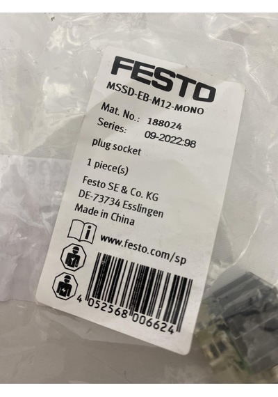 Festo Mssd-eb-m12-mono Soket 188024